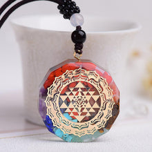 Load image into Gallery viewer, SRI YANTRA ORGONITE QUARTZ NECKLACE