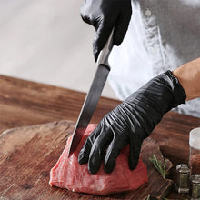 Load image into Gallery viewer, 100PCS Of Disposable Black Nitrile Gloves