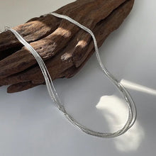 Load image into Gallery viewer, Soft Silver Chain Tassel Necklace