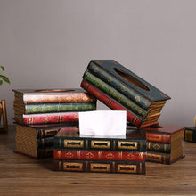 Load image into Gallery viewer, Wooden Book Tissue Box