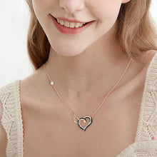 Load image into Gallery viewer, I’ll Hold You in My Heart Until I Can Hold You in Heaven Black Diamond Necklace