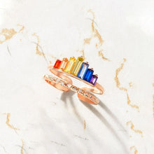 Load image into Gallery viewer, Pre-Sale>>Rainbow Micro Diamond Ring
