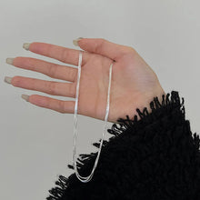 Load image into Gallery viewer, Soft Silver Chain Tassel Necklace