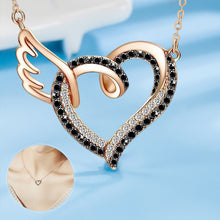 Load image into Gallery viewer, I’ll Hold You in My Heart Until I Can Hold You in Heaven Black Diamond Necklace