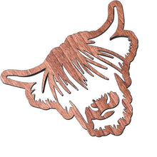 Load image into Gallery viewer, Wooden Highland Cow Coasters