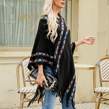 Load image into Gallery viewer, Women's Retro Pullover Tassel Shawl