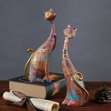 Load image into Gallery viewer, Painted Cat Statue Ornament