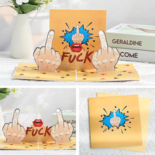 Load image into Gallery viewer, 3D Funny Middle Finger Card