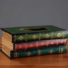 Load image into Gallery viewer, Wooden Book Tissue Box