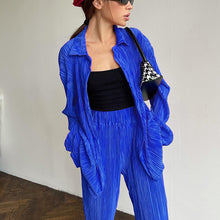 Load image into Gallery viewer, Women's Elegant Pleated Two-Piece Set