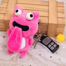 Load image into Gallery viewer, Cute Plush Sticking Out Tongue Frog Keychain