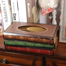 Load image into Gallery viewer, Wooden Book Tissue Box