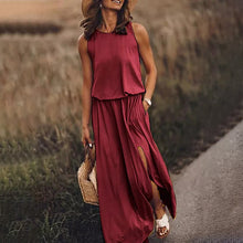 Load image into Gallery viewer, Loose Fit Slit Maxi Dress
