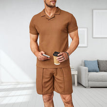 Load image into Gallery viewer, Men's V Neck Summer Casual Set