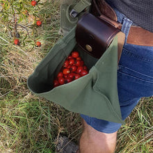 Load image into Gallery viewer, Leather and canvas bushcraft bag