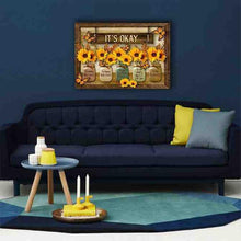 Load image into Gallery viewer, Sommerfugl Solsikker Vegg Art
