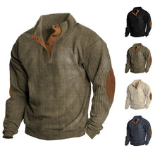 Load image into Gallery viewer, Men's Corduroy Casual Stand Collar Sweatshirts
