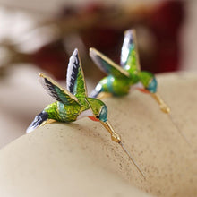 Load image into Gallery viewer, Cute Hummingbird Earrings