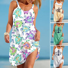 Load image into Gallery viewer, Beach Vacation Print Dress