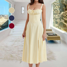 Load image into Gallery viewer, Carmen Print Bustier Sundress