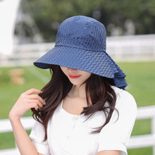Load image into Gallery viewer, Women’s Wide Brim All-match Sun Hat with Neck Flap