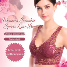 Load image into Gallery viewer, Women's Seamless Sports Lace Bra