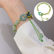 Load image into Gallery viewer, Butterfly Natural Emerald Jade Stone Bracelet