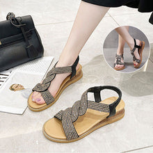 Load image into Gallery viewer, Anti-Skid Soft Sole Rhinestone Wedge Heel Shoes