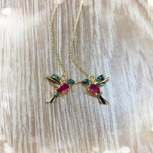 Load image into Gallery viewer, Ladies Elegant Hummingbird Rhinestone Stud Earrings