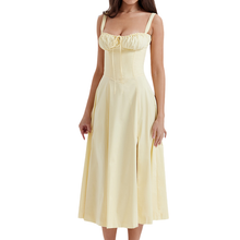 Load image into Gallery viewer, Carmen Print Bustier Sundress