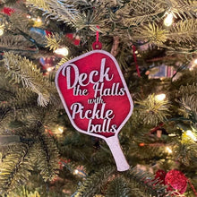 Load image into Gallery viewer, Wooden Christmas Pickle Ball Decoration Pendant