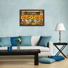 Load image into Gallery viewer, Sommerfugl Solsikker Vegg Art