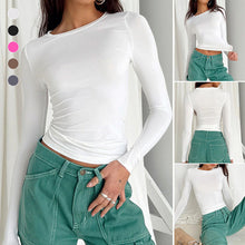 Load image into Gallery viewer, Women's Long Sleeve T Shirts Crew Neck Slim Fit Tops