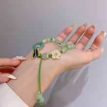 Load image into Gallery viewer, Butterfly Natural Emerald Jade Stone Bracelet