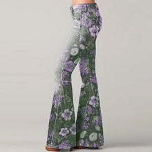Load image into Gallery viewer, Women's Stylish Floral Print Flared Pants