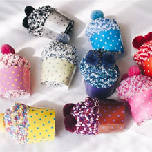 Load image into Gallery viewer, Pom Pom Cupcake Socks