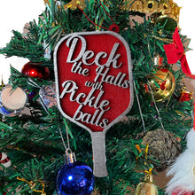 Load image into Gallery viewer, Wooden Christmas Pickle Ball Decoration Pendant
