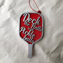 Load image into Gallery viewer, Wooden Christmas Pickle Ball Decoration Pendant