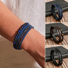 Load image into Gallery viewer, Natural Obsidian Magnetic Buckle Bracelet