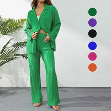 Load image into Gallery viewer, Women's Elegant Pleated Two-Piece Set