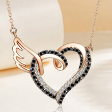 Load image into Gallery viewer, I’ll Hold You in My Heart Until I Can Hold You in Heaven Black Diamond Necklace