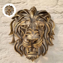 Load image into Gallery viewer, Lion Head Wall Mounted Art