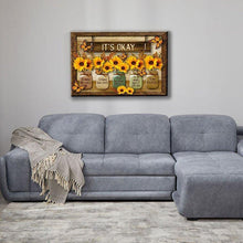 Load image into Gallery viewer, Sommerfugl Solsikker Vegg Art