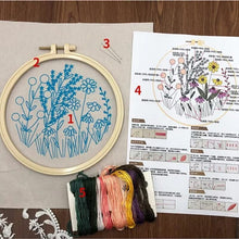 Load image into Gallery viewer, Beginner's Embroidery Flower Kit