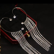Load image into Gallery viewer, Sparkling Diamond Tassel Earrings