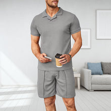 Load image into Gallery viewer, Men's V Neck Summer Casual Set
