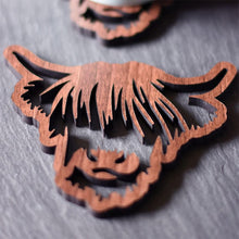 Load image into Gallery viewer, Wooden Highland Cow Coasters