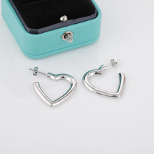 Load image into Gallery viewer, HEART HOOP EARRINGS