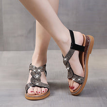 Load image into Gallery viewer, Anti-Skid Soft Sole Rhinestone Wedge Heel Shoes