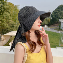 Load image into Gallery viewer, Women’s Wide Brim All-match Sun Hat with Neck Flap